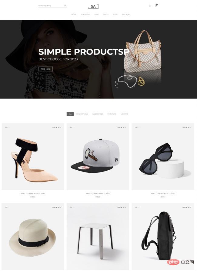 响应式时尚单品在线商城网站模板