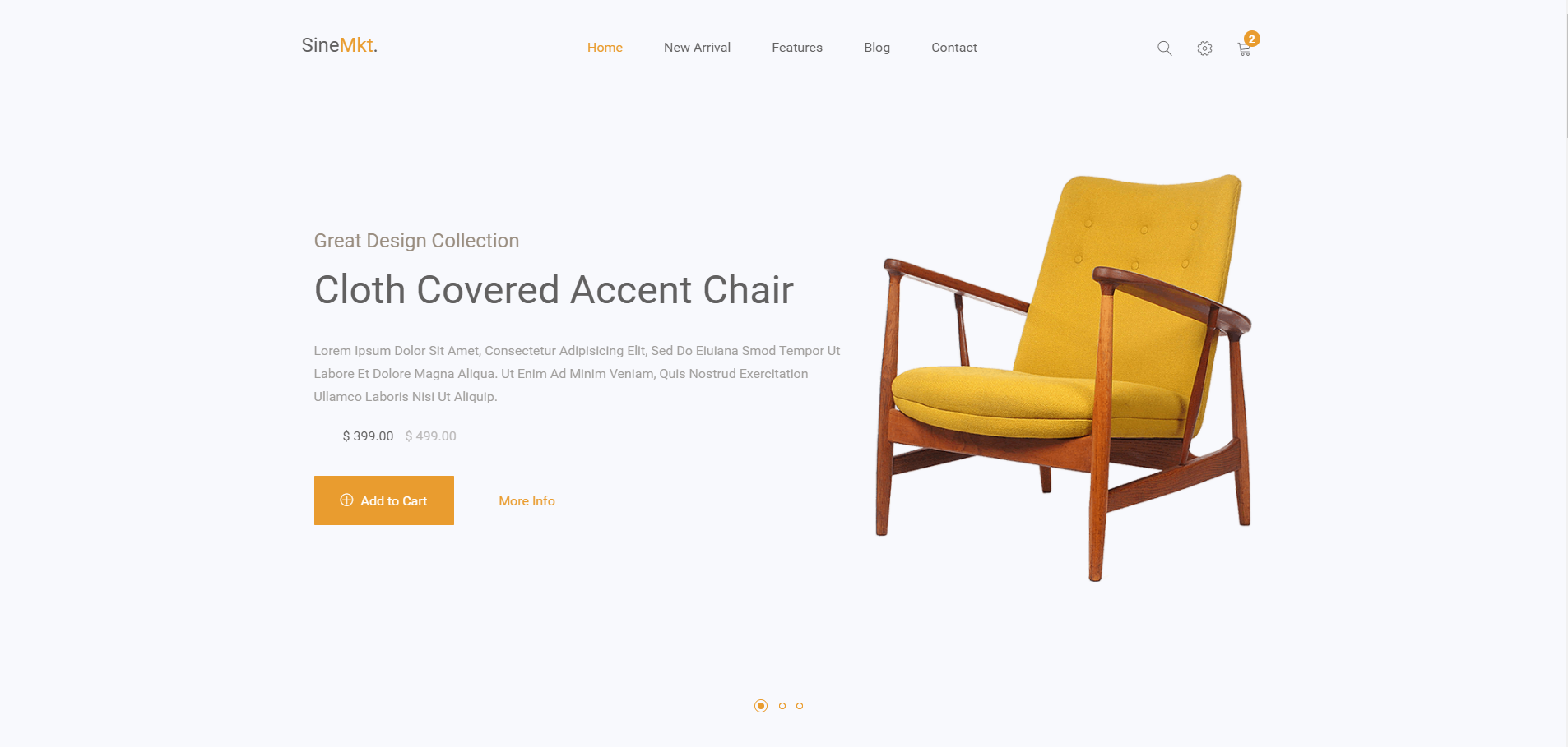 白色简洁响应式家具商城网站前端模板-SineMkt-源码分享网