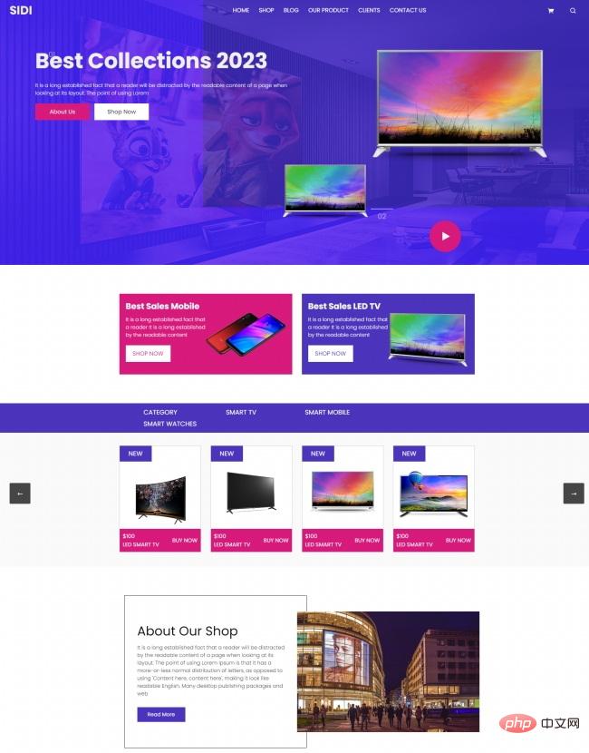 电视手机折扣商城网站模板-源码分享网