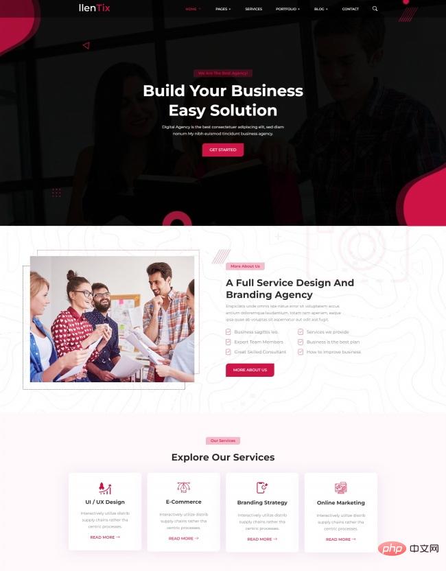 数字营销代理公司宣传网站模板-源码分享网
