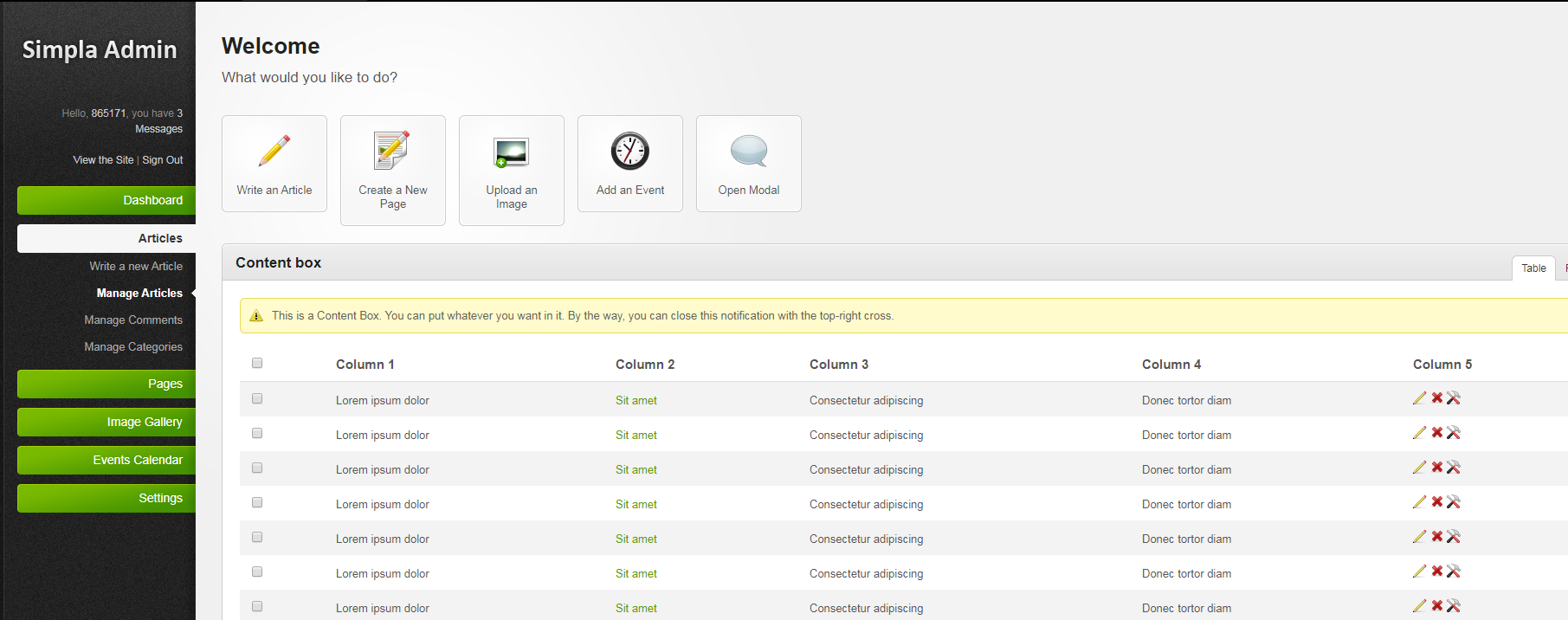 色调分明的后台模版-源码分享网
