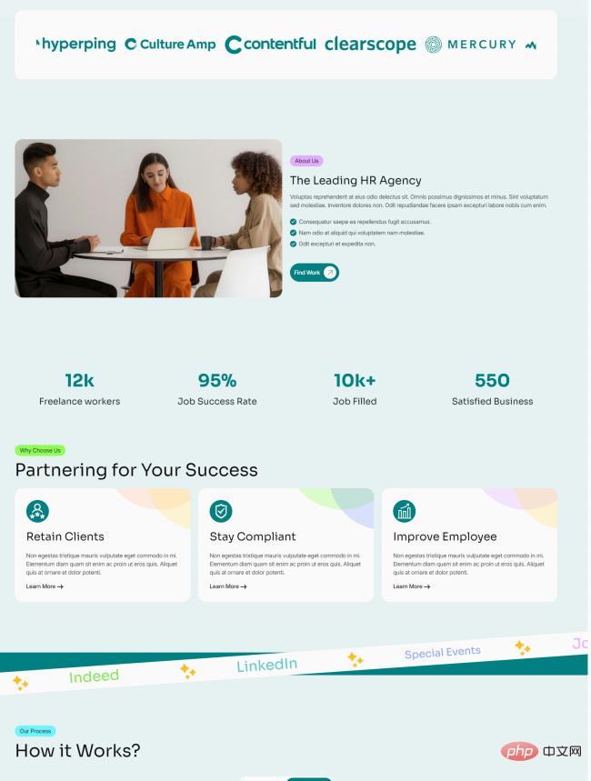 响应式人力资源机构宣传网站模板