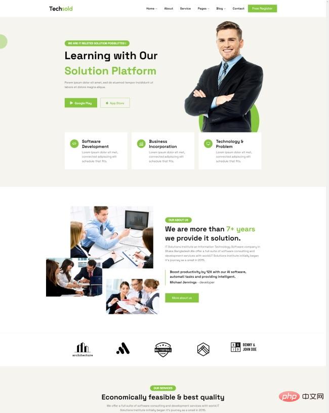 软件开发技术服务公司网站模板