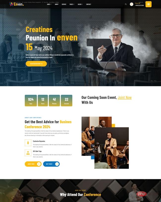HTML5会议场地提供机构宣传网站模板-源码分享网