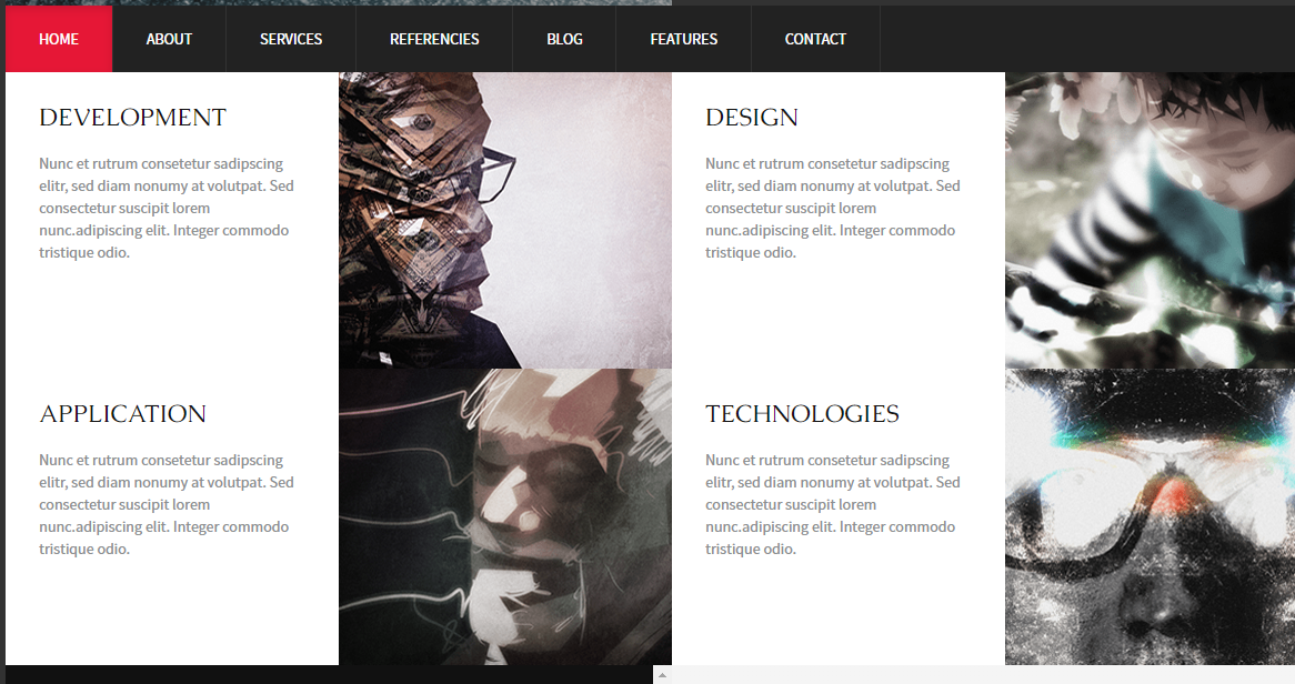 响应式简洁网站HTML整套