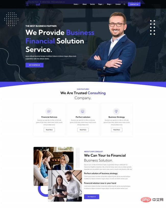 商业金融服务公司宣传网站模板