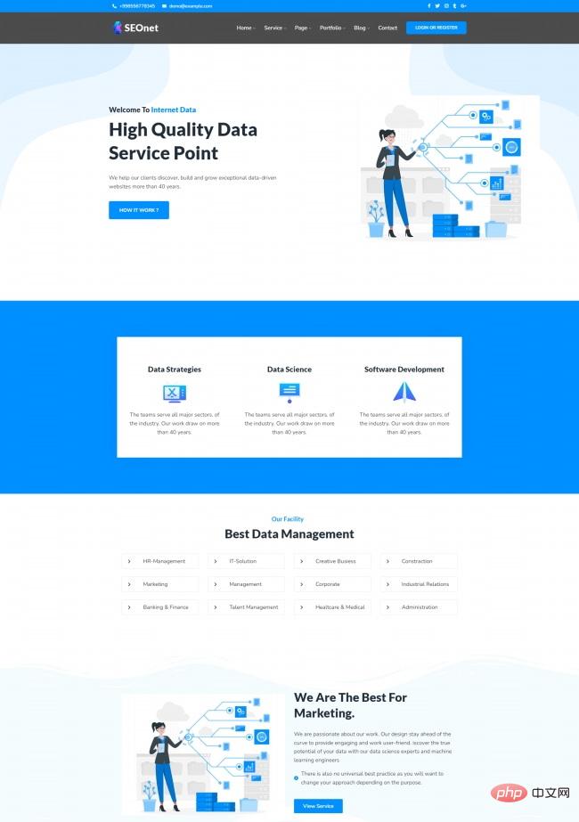 互联网数据SEO服务网站模板-源码分享网