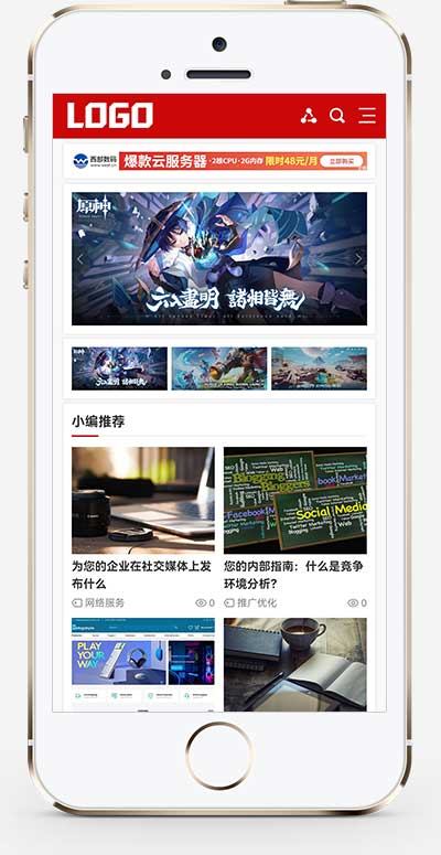 (自适应手机端)seo博客网站模板 新闻资讯网站源码下载-源码分享网