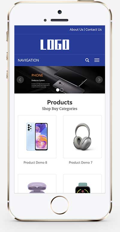 (自适应手机端)响应式电子产品英文外贸网站模板-源码分享网