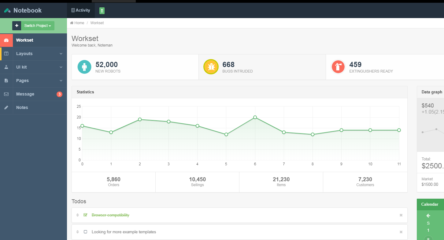 Notebookbootstra页面模板-源码分享网