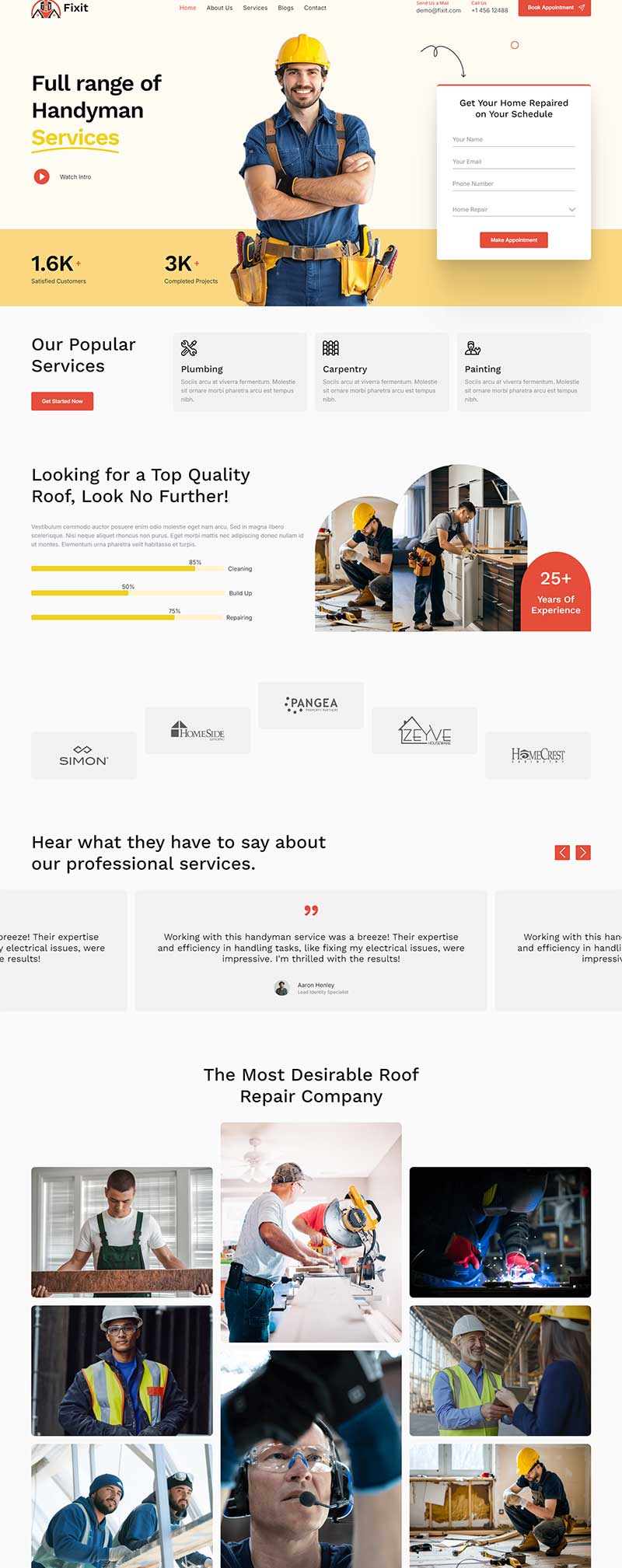 家居清洁装修修理服务机构网站前端html模板-源码分享网