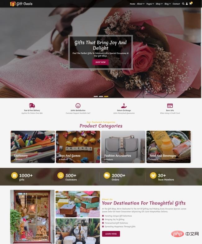 响应式礼品在线商城网站模板