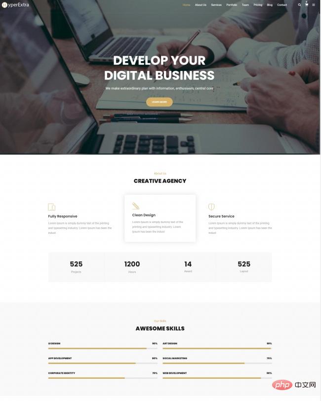 HTML5多功能数字机构网站模板