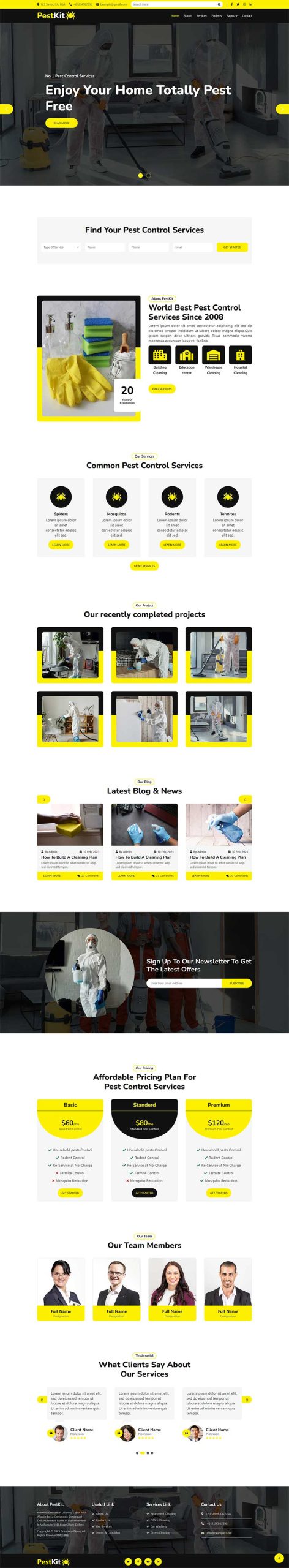 HTML5虫害防治服务公司前端静态网站模板-源码分享网