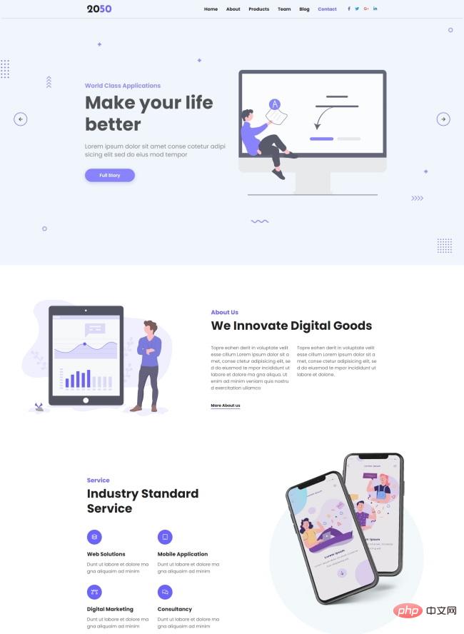 数字产品设计服务公司网站模板