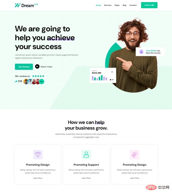 商业推广设计服务公司宣传网站模板-源码分享网