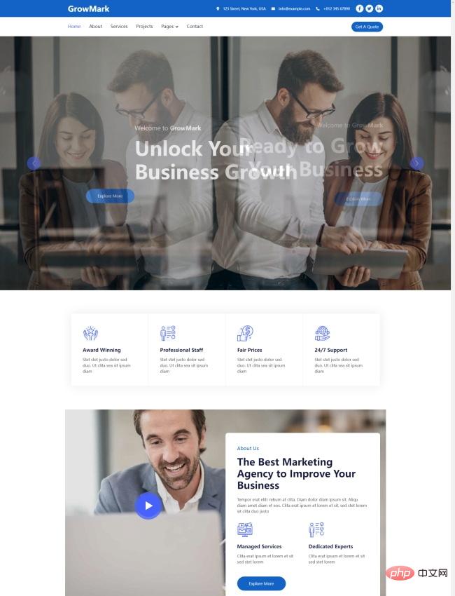 现代营销服务公司网站模板