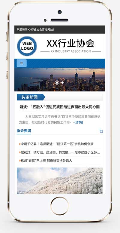 (自适应手机端)行业协会工会类网站pbootcms模板 机构单位网站源码下载-源码分享网