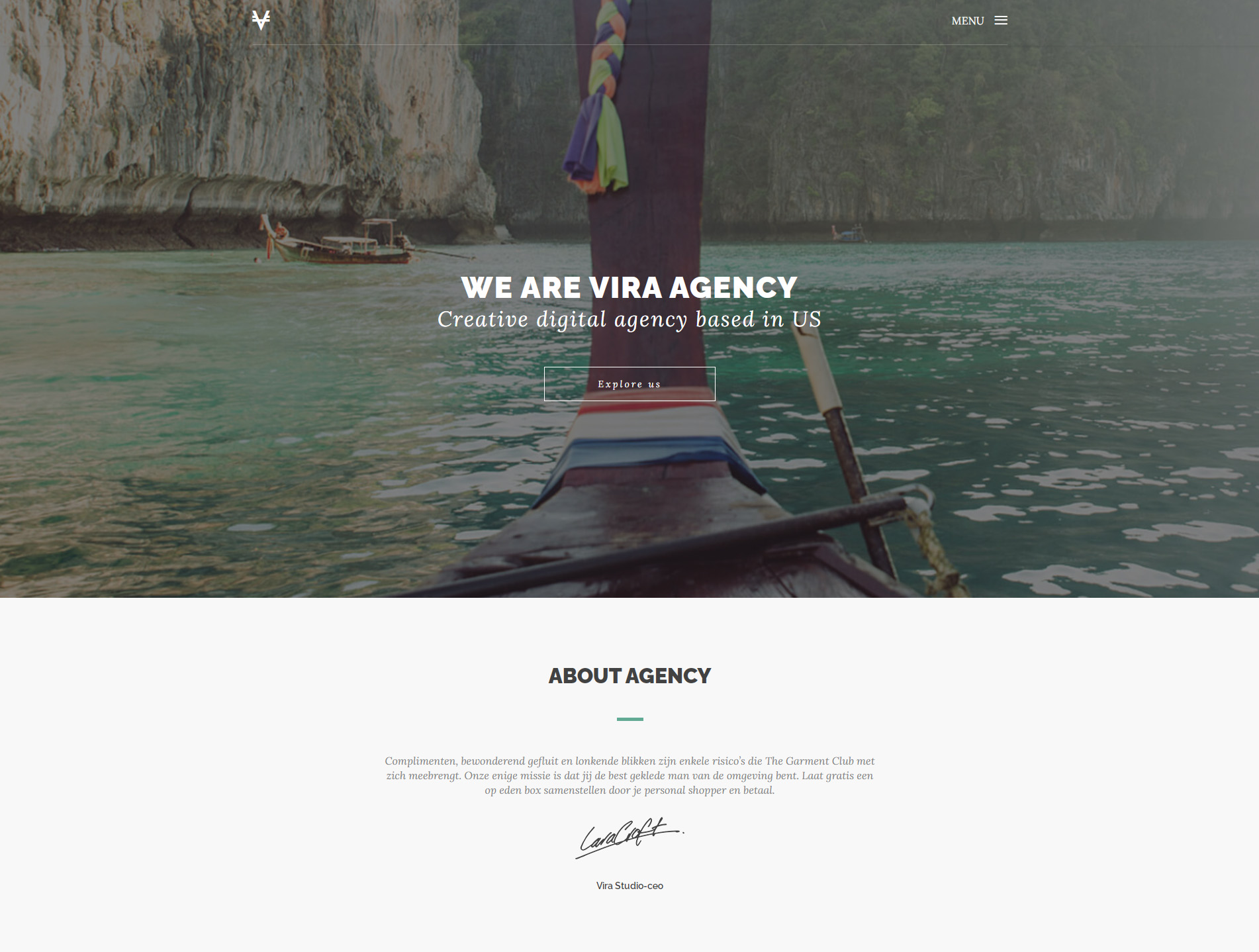 简洁大气的bootstrap响应式企业官网单页模板-Vira-源码分享网