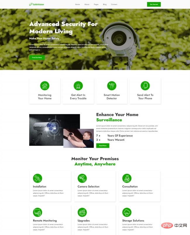 监控设备公司响应式HTML5模板-源码分享网