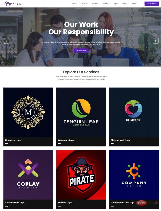 品牌LOGO设计服务公司网站模板