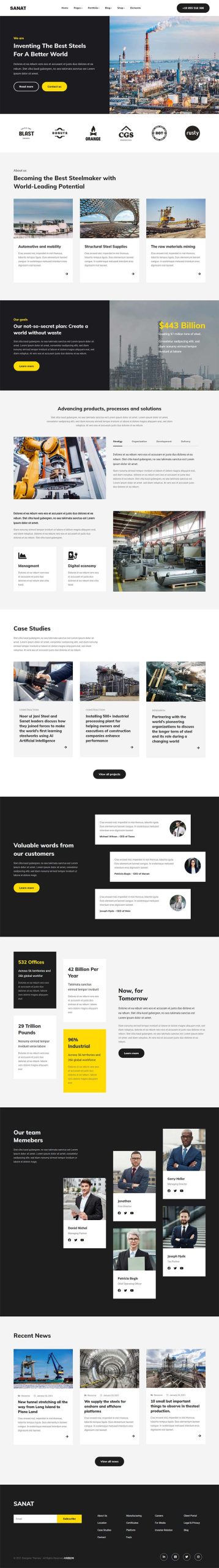 简洁的重工业集团企业官网html5模板-源码分享网