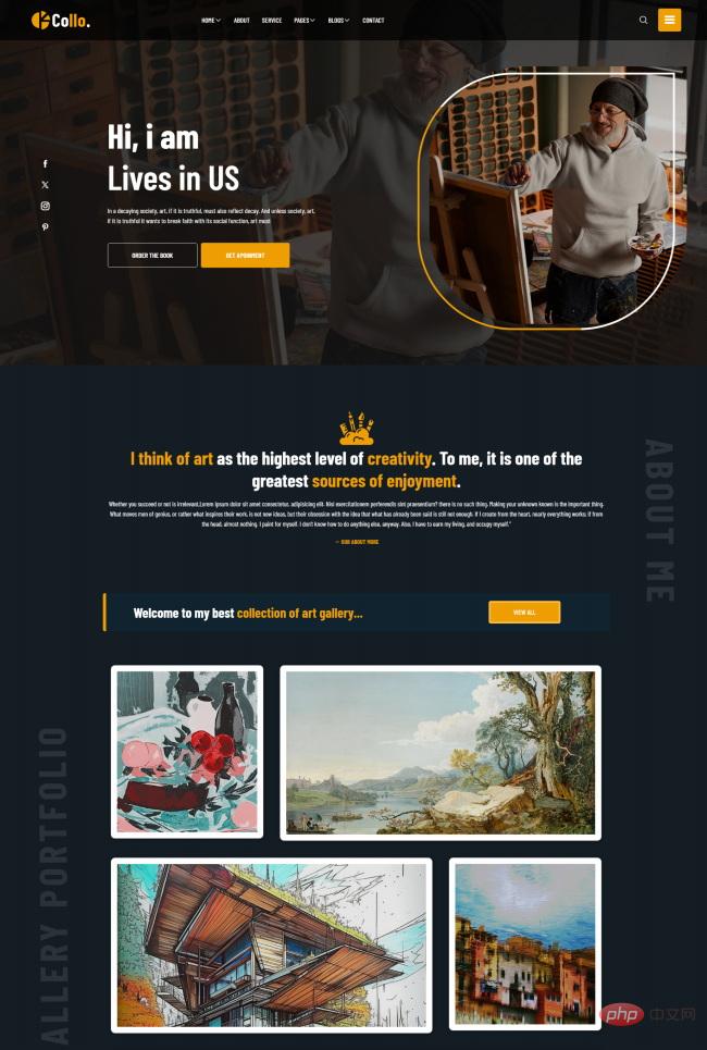 网页设计师个人网页宣传模板-源码分享网