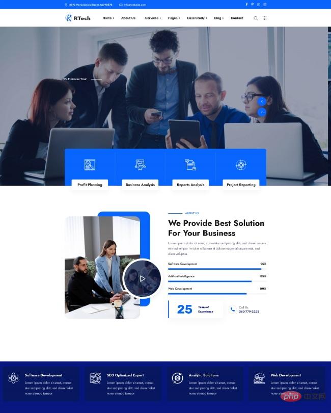 IT软件服务公司宣传网站模板