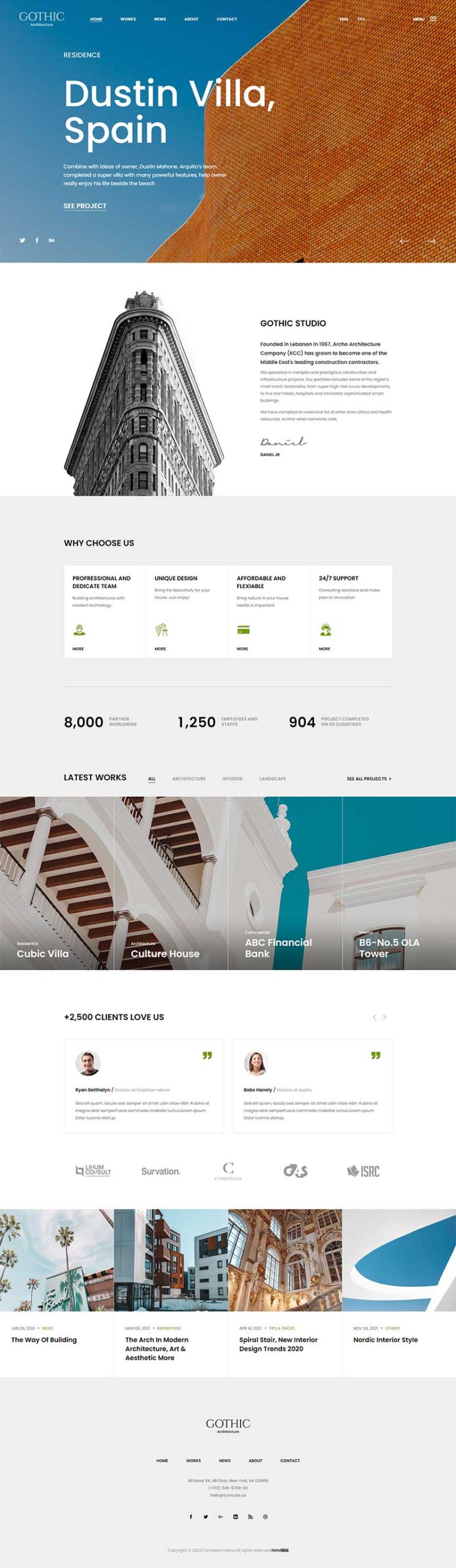 建筑施工设计服务公司网站模板-源码分享网
