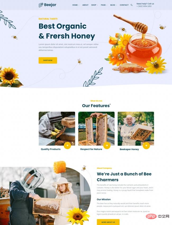 有机新鲜蜂蜜电子商城网站模板