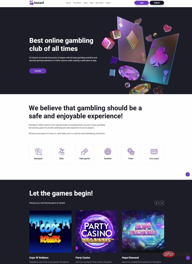 在线游戏俱乐部网站模板-源码分享网