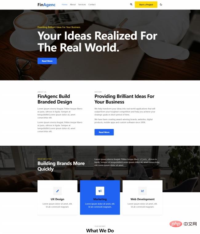 互联网公司业务宣传网站模板-源码分享网