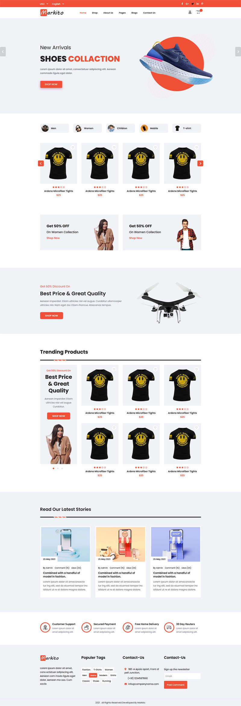 多用途的生活类电商HTML模板-源码分享网