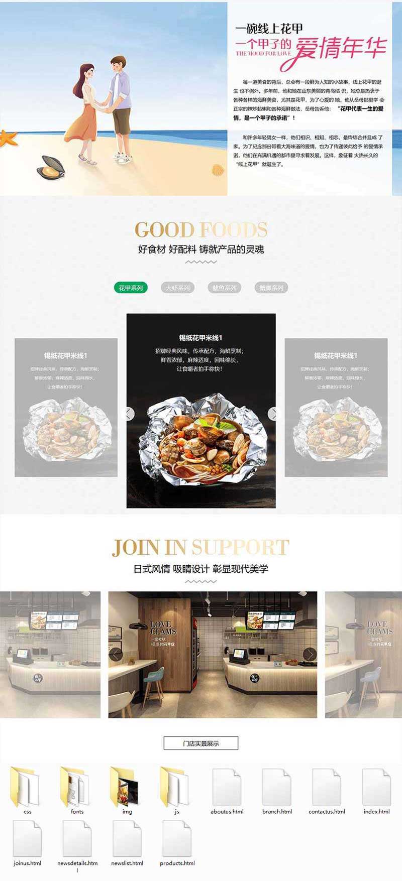 品牌特色餐饮美食HTML静态网站模板-源码分享网