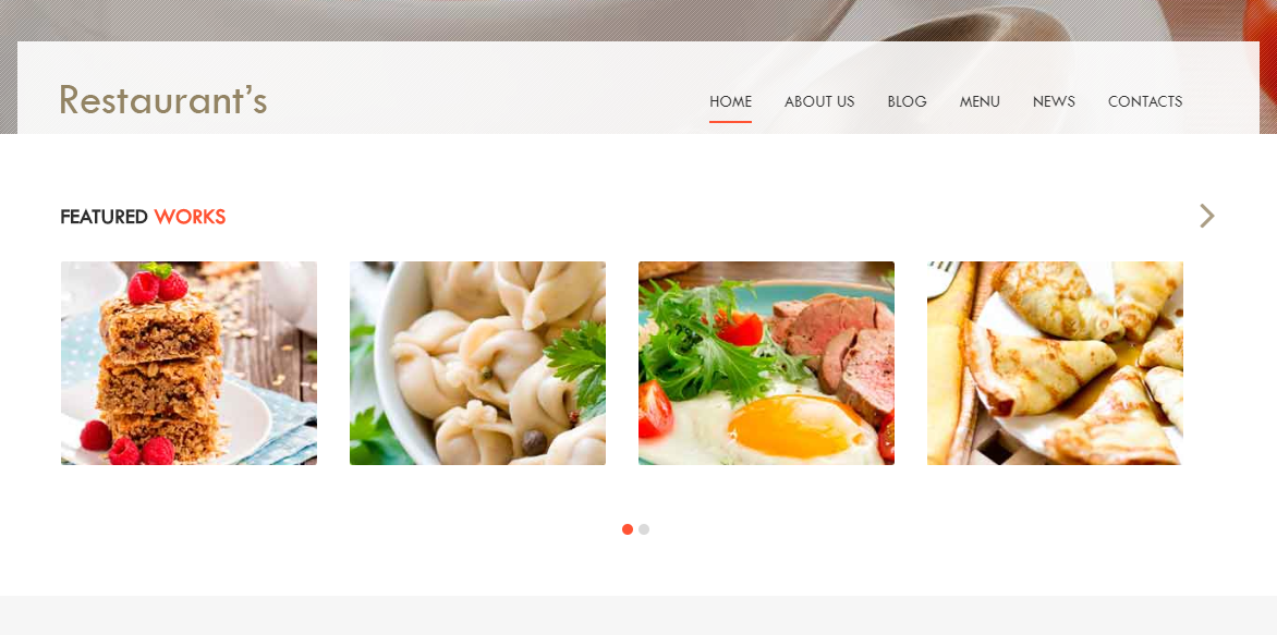 美食网站前端bootstrap模板-源码分享网
