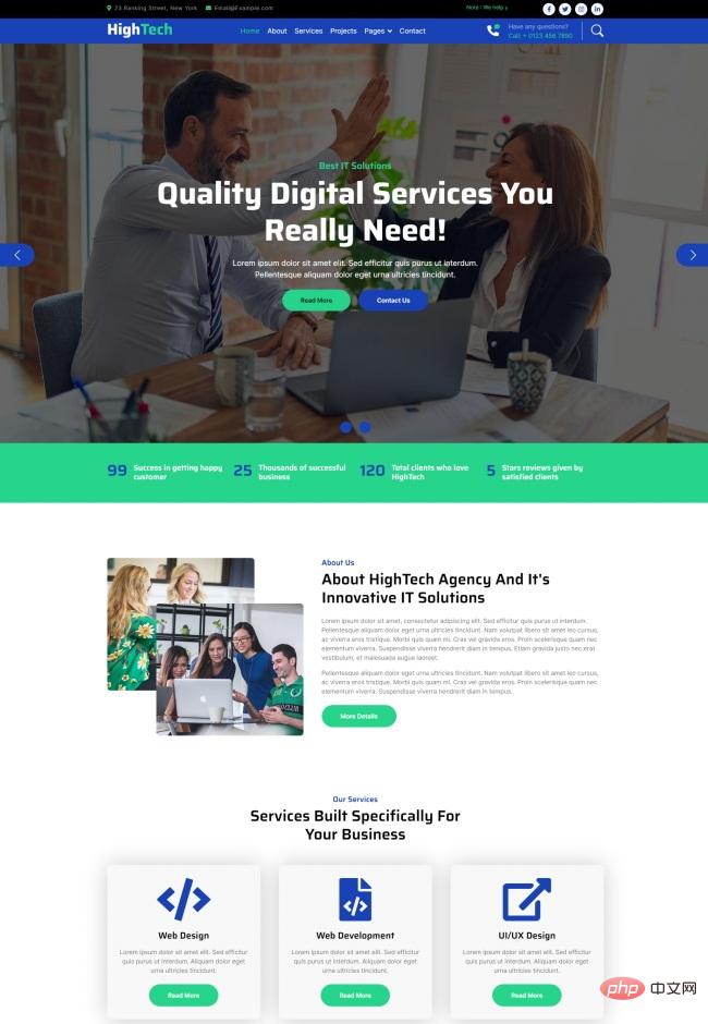 创新IT解决方案公司网站模板-源码分享网