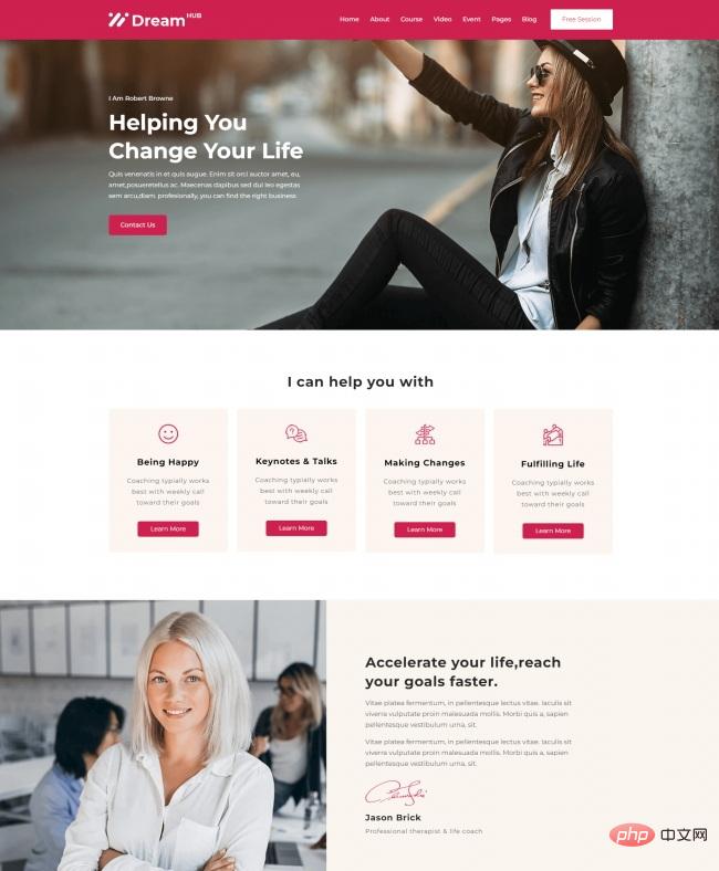 生活社交服务公司HTML5网站模板