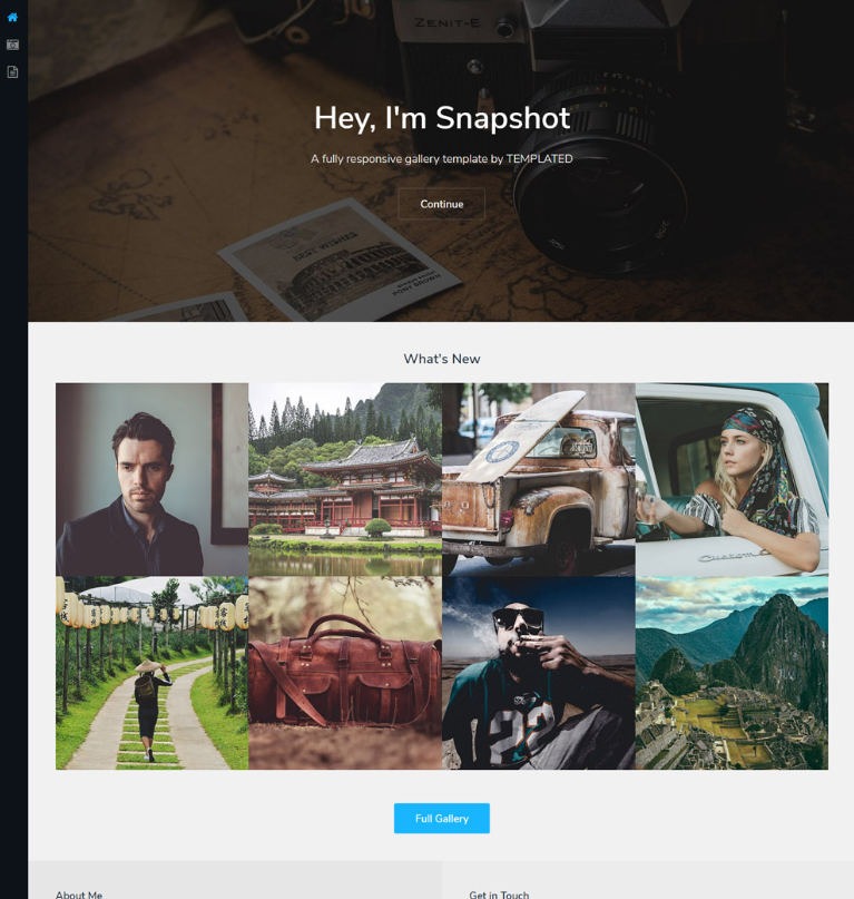 蓝色响应式博客网站-源码分享网