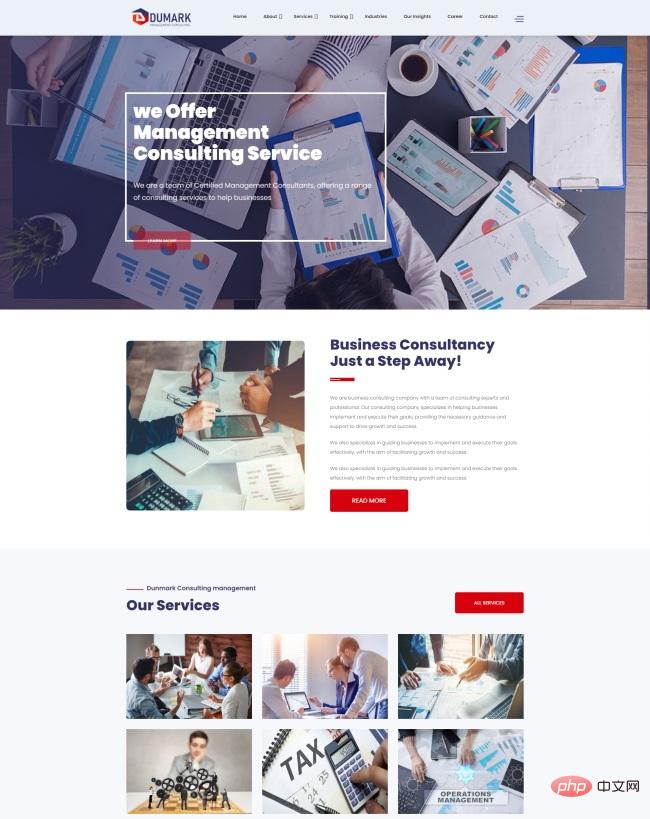 HTML5管理咨询服务公司网站模板