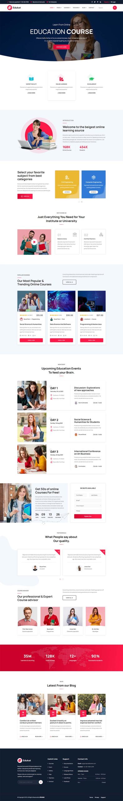 响应式教育课程培训学习类官网静态html模板-源码分享网