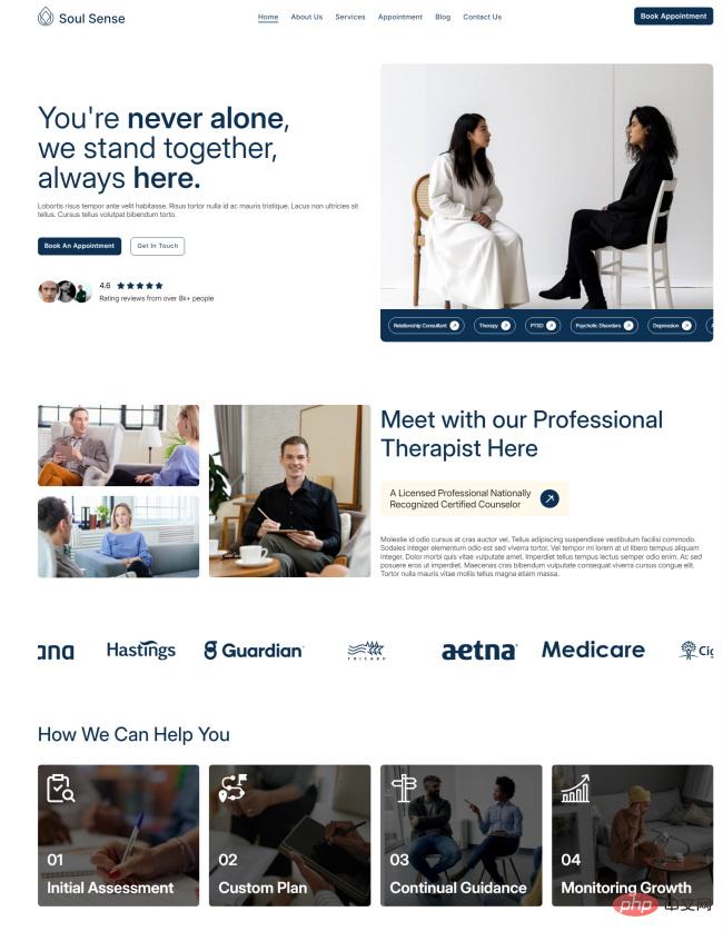 心理治疗咨询服务机构HTML5模板-源码分享网