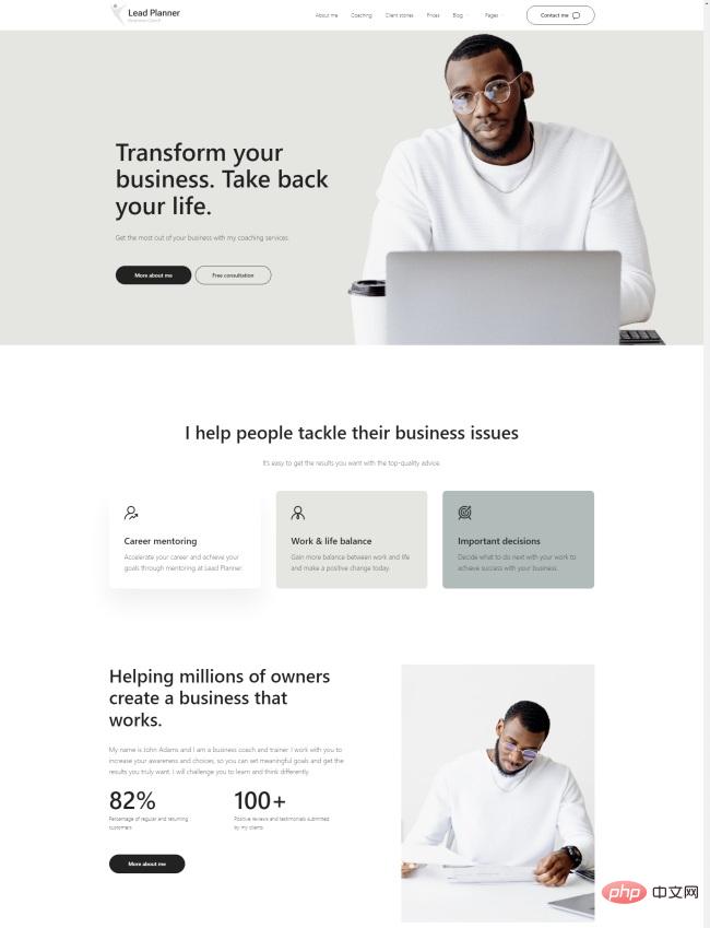 商业规划师个人宣传网站模板-源码分享网