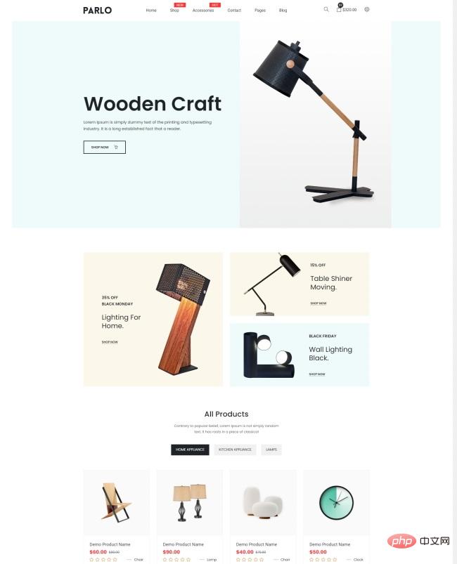 Bootstrap家居照明设备电子商务模板-源码分享网