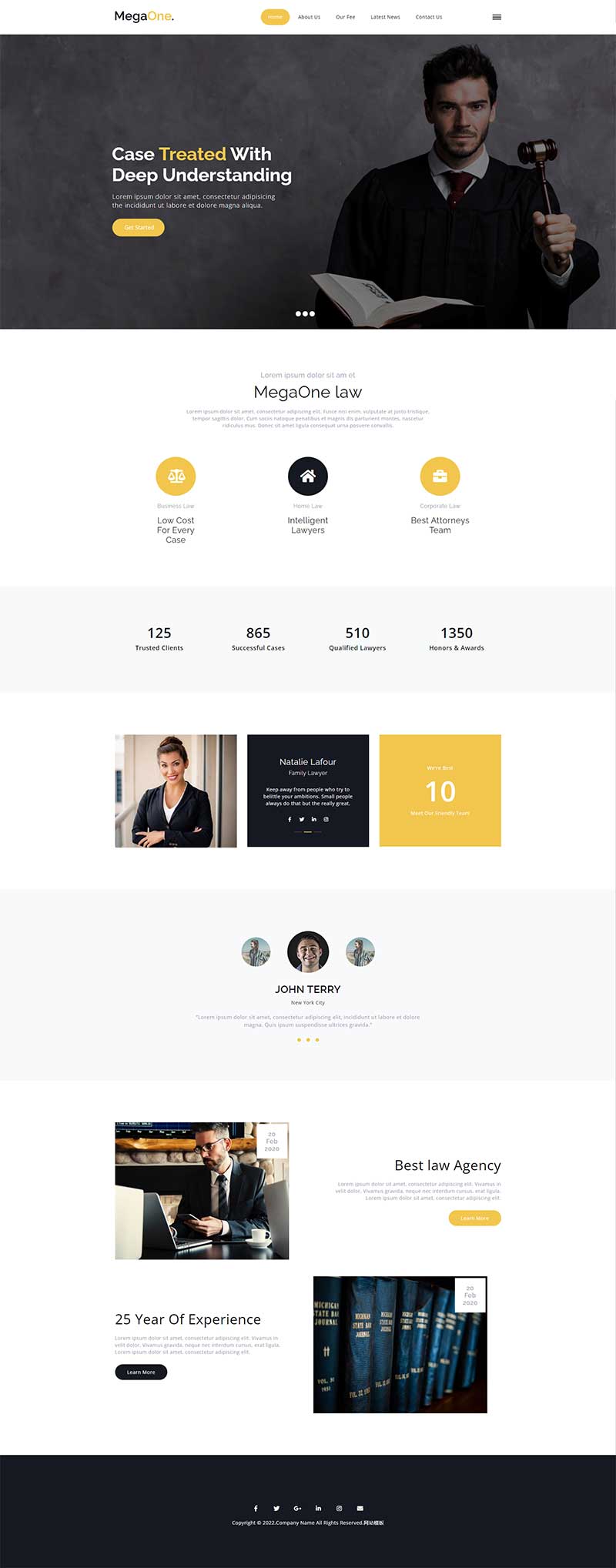 法律咨询服务机构HTML5网站模板-源码分享网