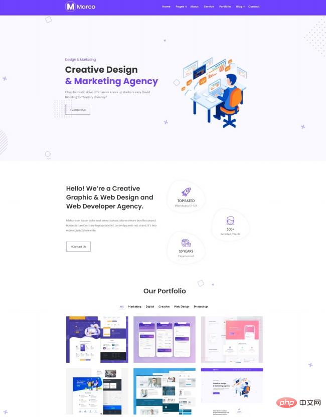 响应式创意设计营销公司网站模板