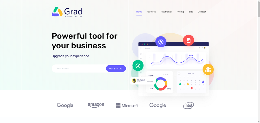 企业软件介绍主页html模板-源码分享网
