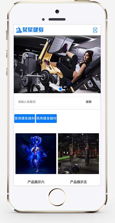 (自适应手机端)营销型运动健身器材网站模板-源码分享网