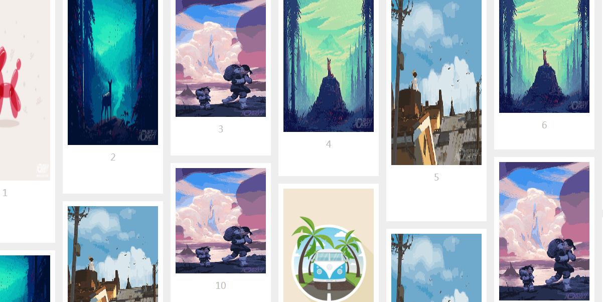 简洁好看的jQuery无限加载瀑布流-源码分享网