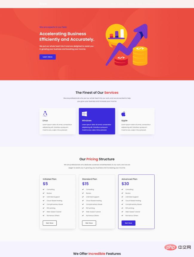 红色风格业务发展服务公司网站模板