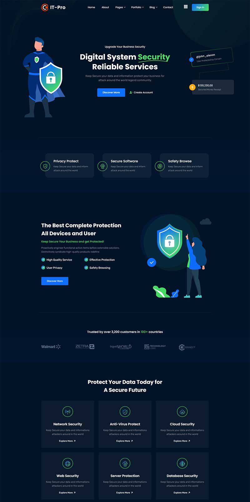 数字系统安全服务公司网站模板-源码分享网